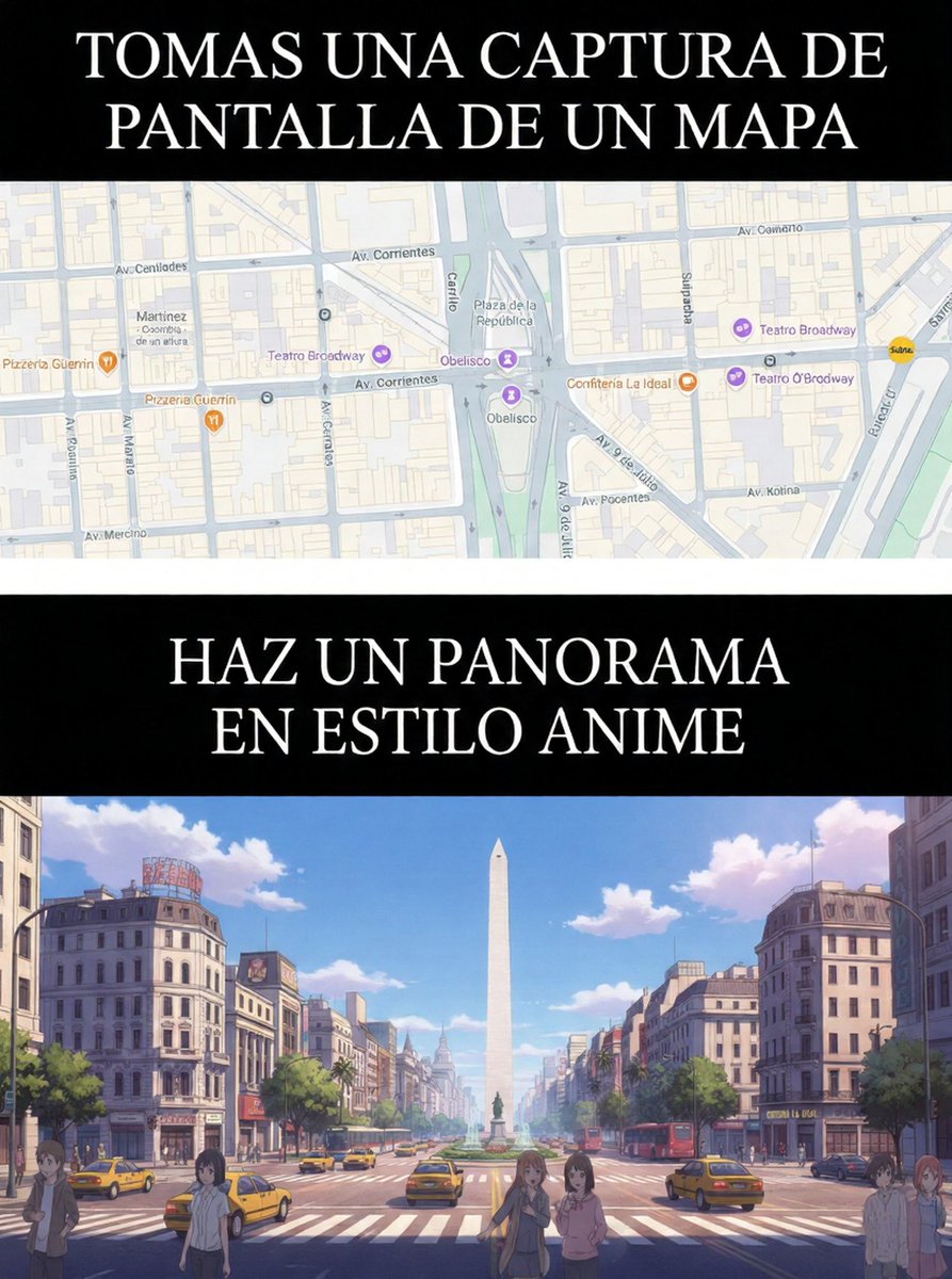 Map to Anime Panorama Conversion — example 1