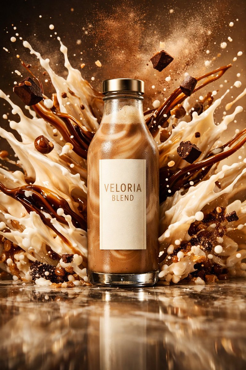 Luxury High-Speed Commercial Shake Photography Prompt — example 2