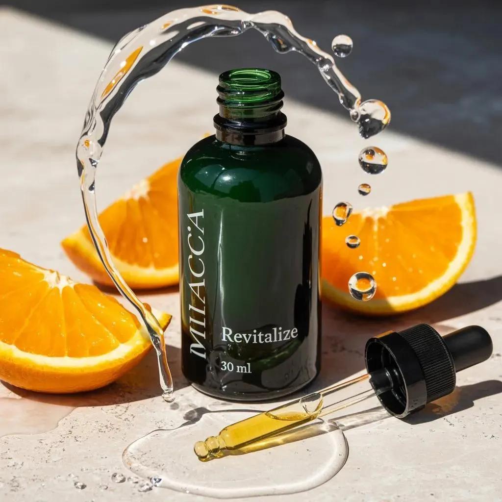 Citrus Skincare Product Macro Photography Prompt
