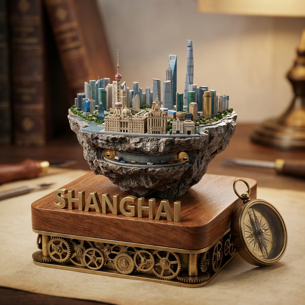 Tilt-Shift Diorama Miniature City Prompt (Shanghai) — example 1