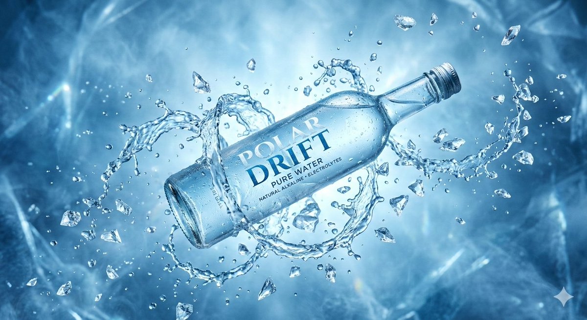 Levitating Bottled Water Commercial Prompt — example 1