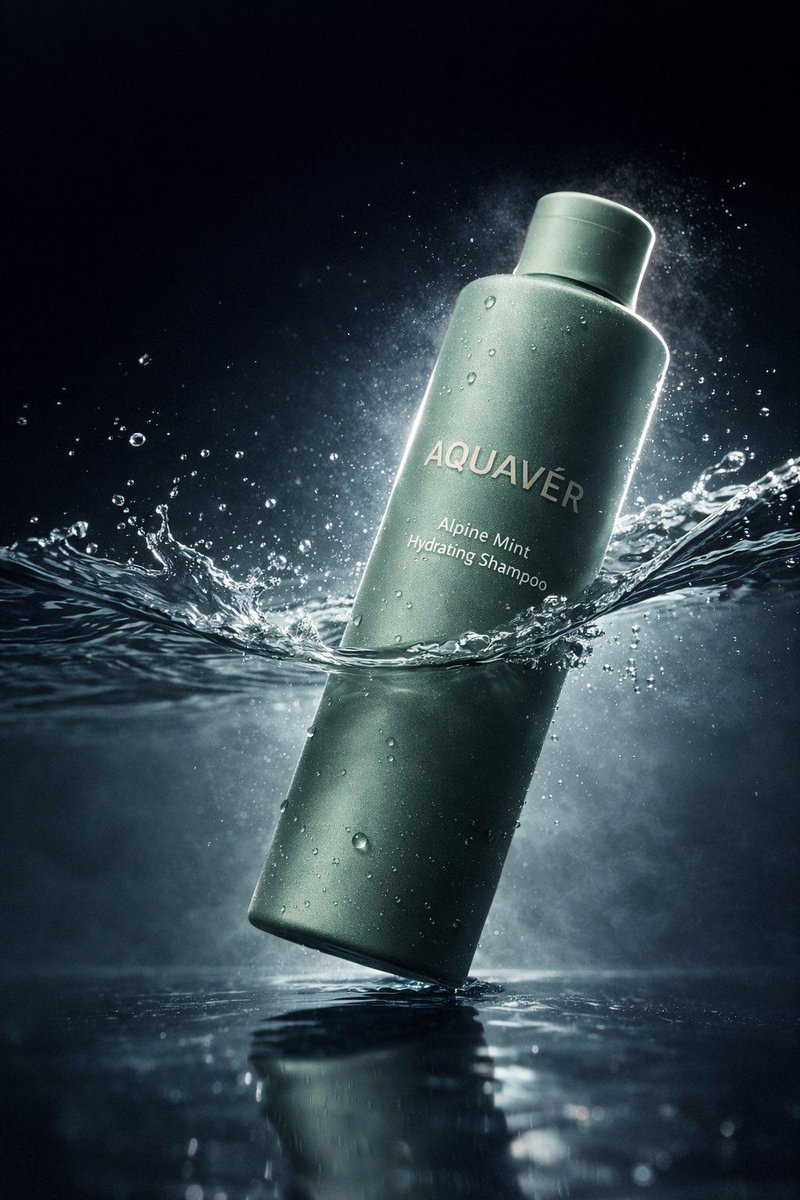 Luxury Shampoo Bottle Splash Commercial — example 1