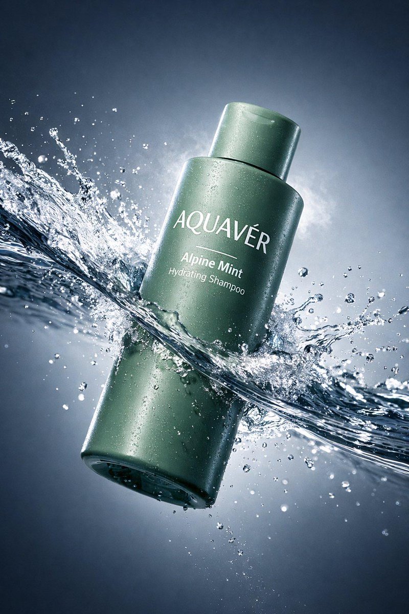 Luxury Shampoo Bottle Splash Commercial — example 3