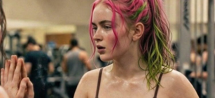 Neon Power Workout Portrait — example 1