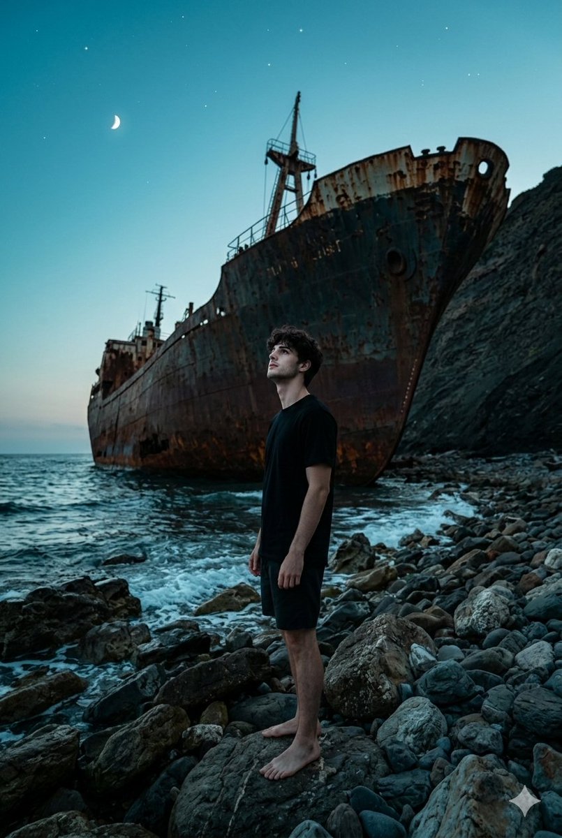 Shipwreck Twilight Scene — example 1