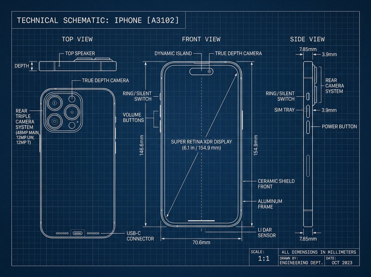 Technical Blueprint Drawing Prompt — example 1