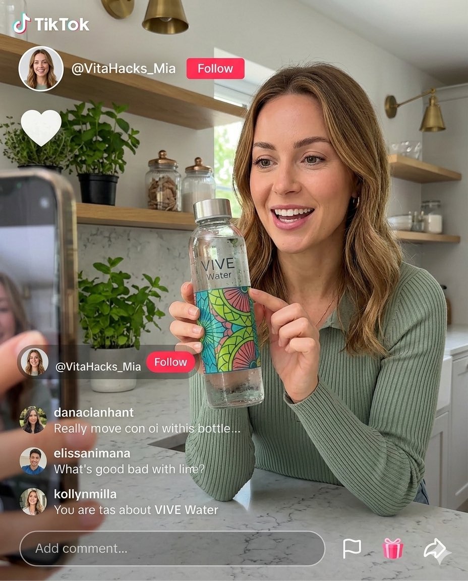 TikTok Creator Holding Product Screengrab — example 2