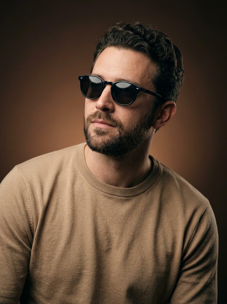 Cinematic Portrait of a Stylish Man in Burnt Orange — example 2