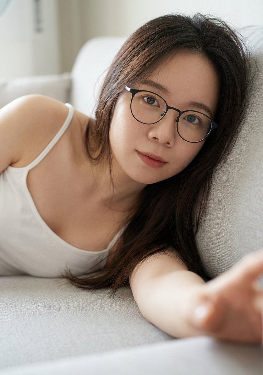 Intimate Portrait of a Woman on a Couch — example 1