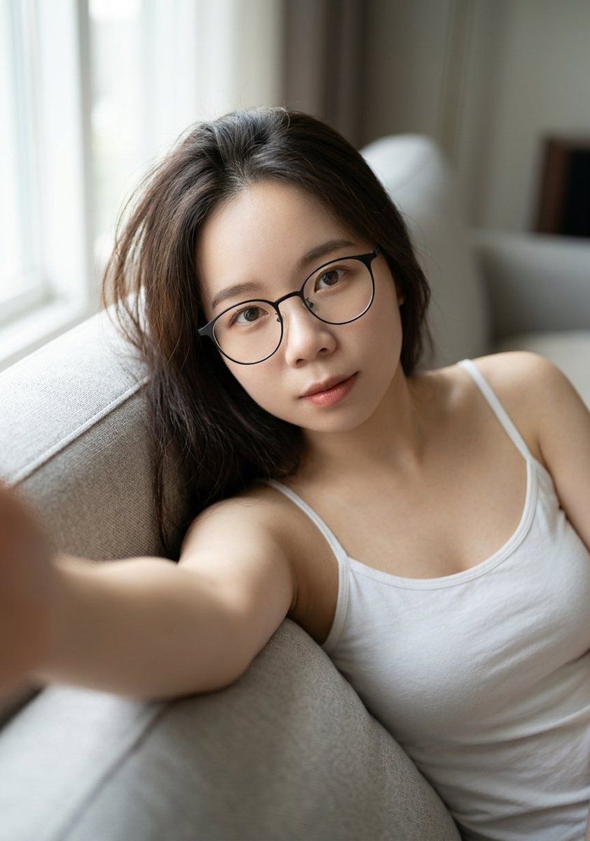 Intimate Portrait of a Woman on a Couch — example 2