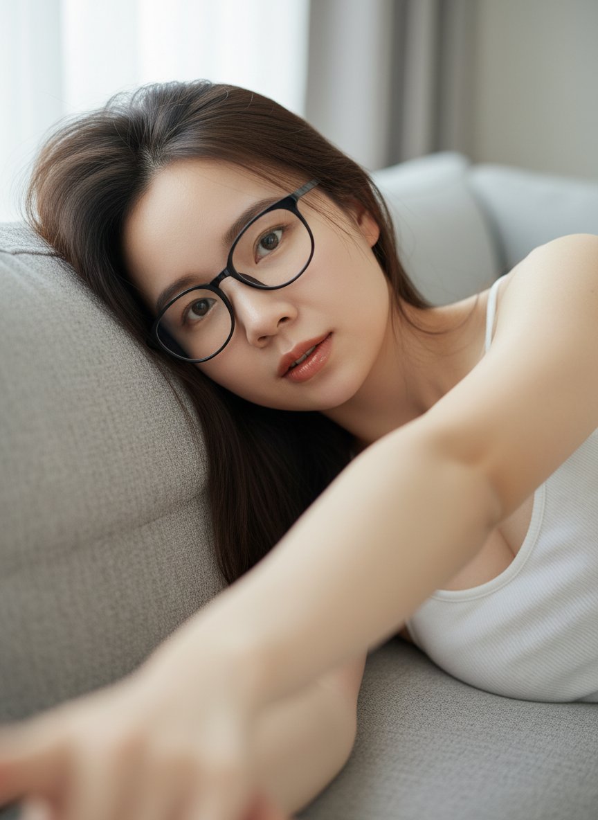 Intimate Portrait of a Woman on a Couch — example 3