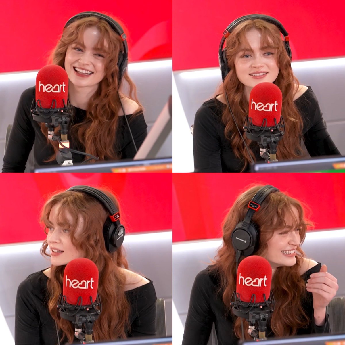 Sadie Sink Red Studio Glow – Radio Presenter — example 1