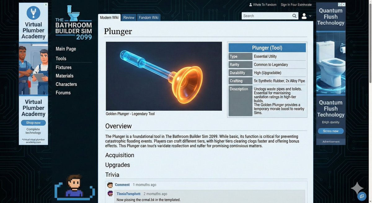Video Game Wiki Style Plunger — example 1