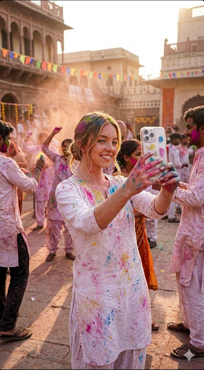 Hyper-Realistic Holi Festival Portrait Prompt — example 2