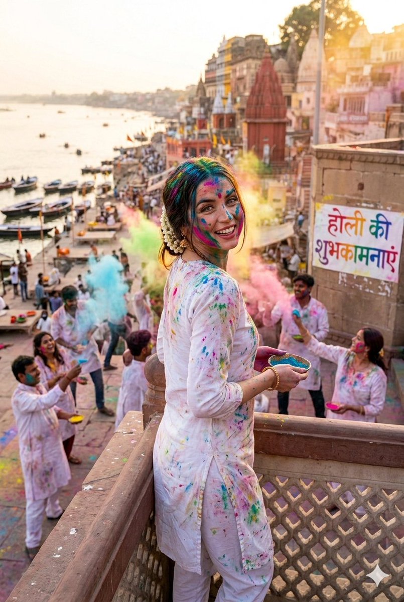 Hyper-Realistic Holi Festival Portrait Prompt — example 3