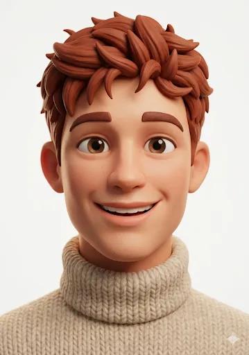 Pixar/Disney Style 3D Character Portrait — example 1