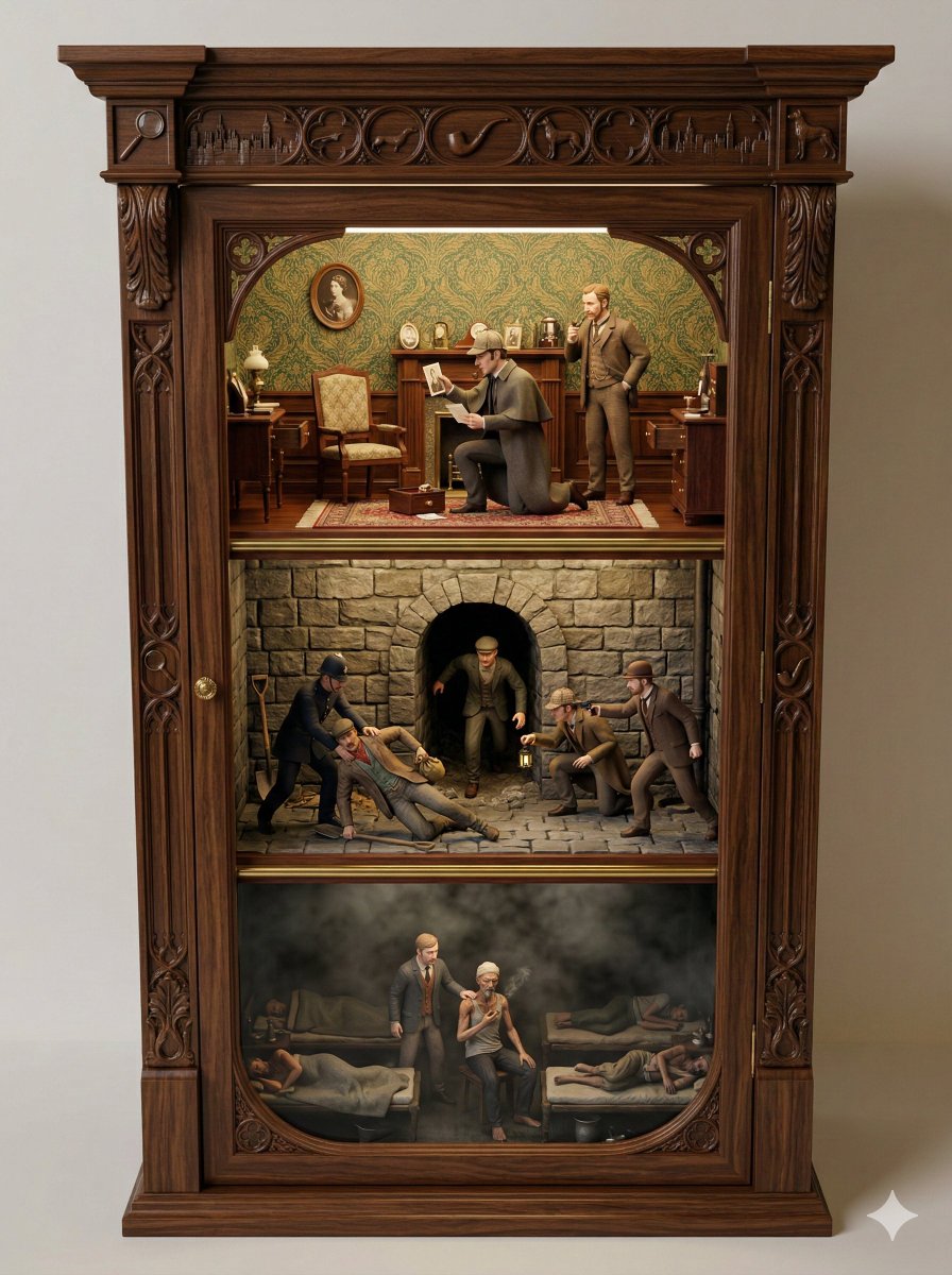 Sherlock Holmes Ornate Cupboard Diorama Prompt