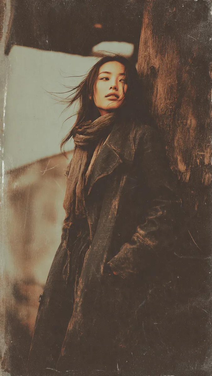 Gritty Grunge Portrait of a Japanese Woman — example 1