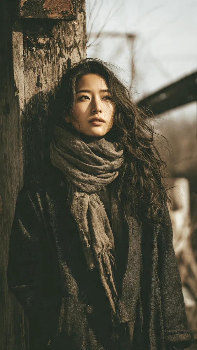 Gritty Grunge Portrait of a Japanese Woman — example 2