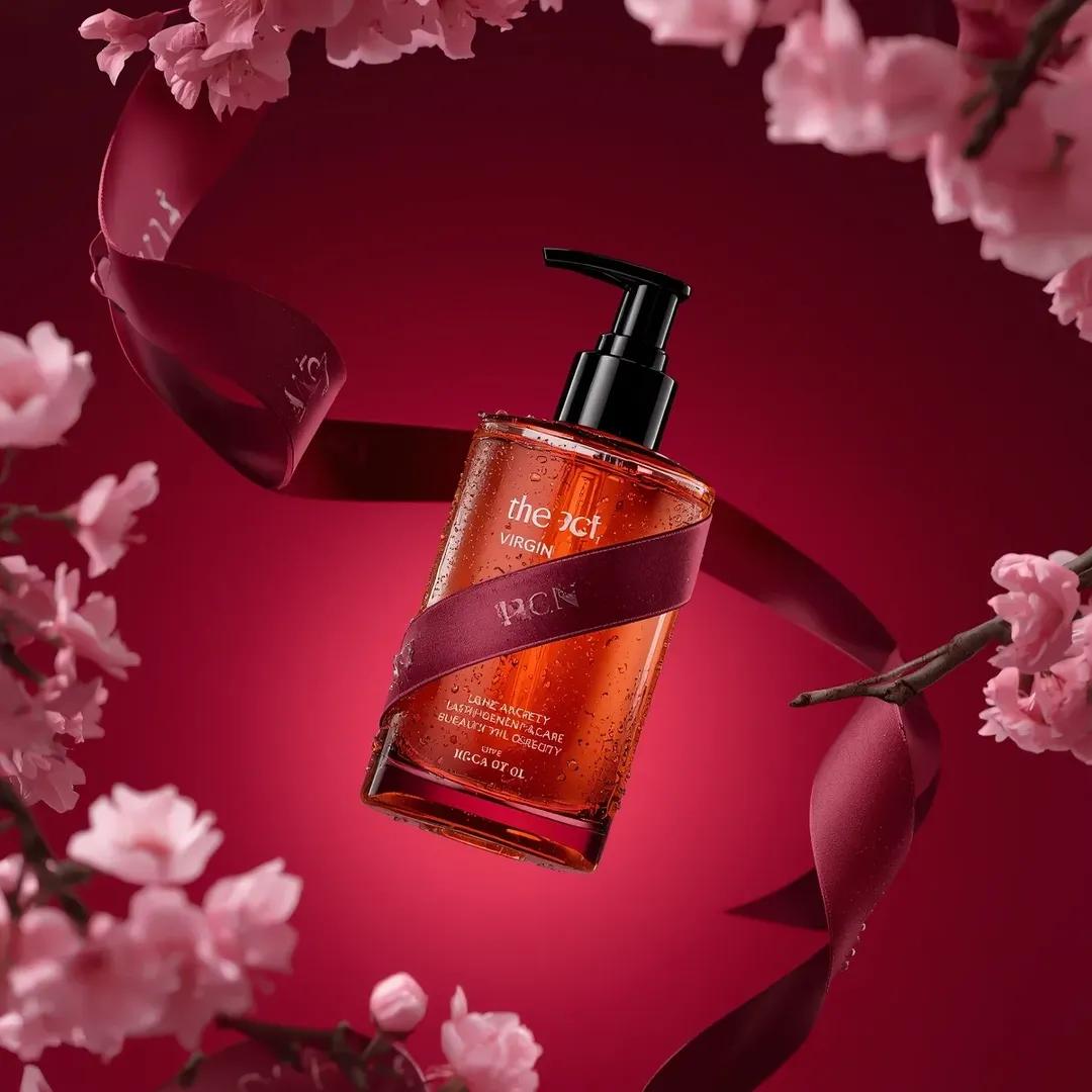 Ultra-Realistic Luxury Body Oil Product Photography — example 1