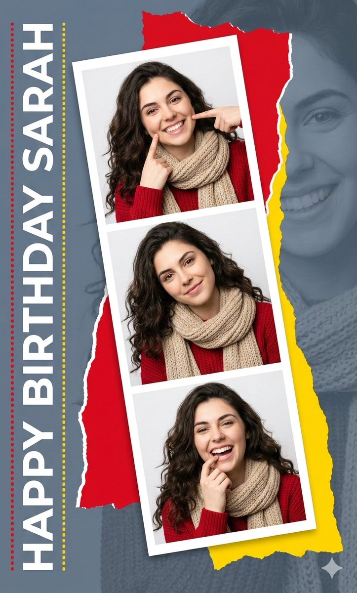 Elegant Graphic Design Birthday Collage — example 2