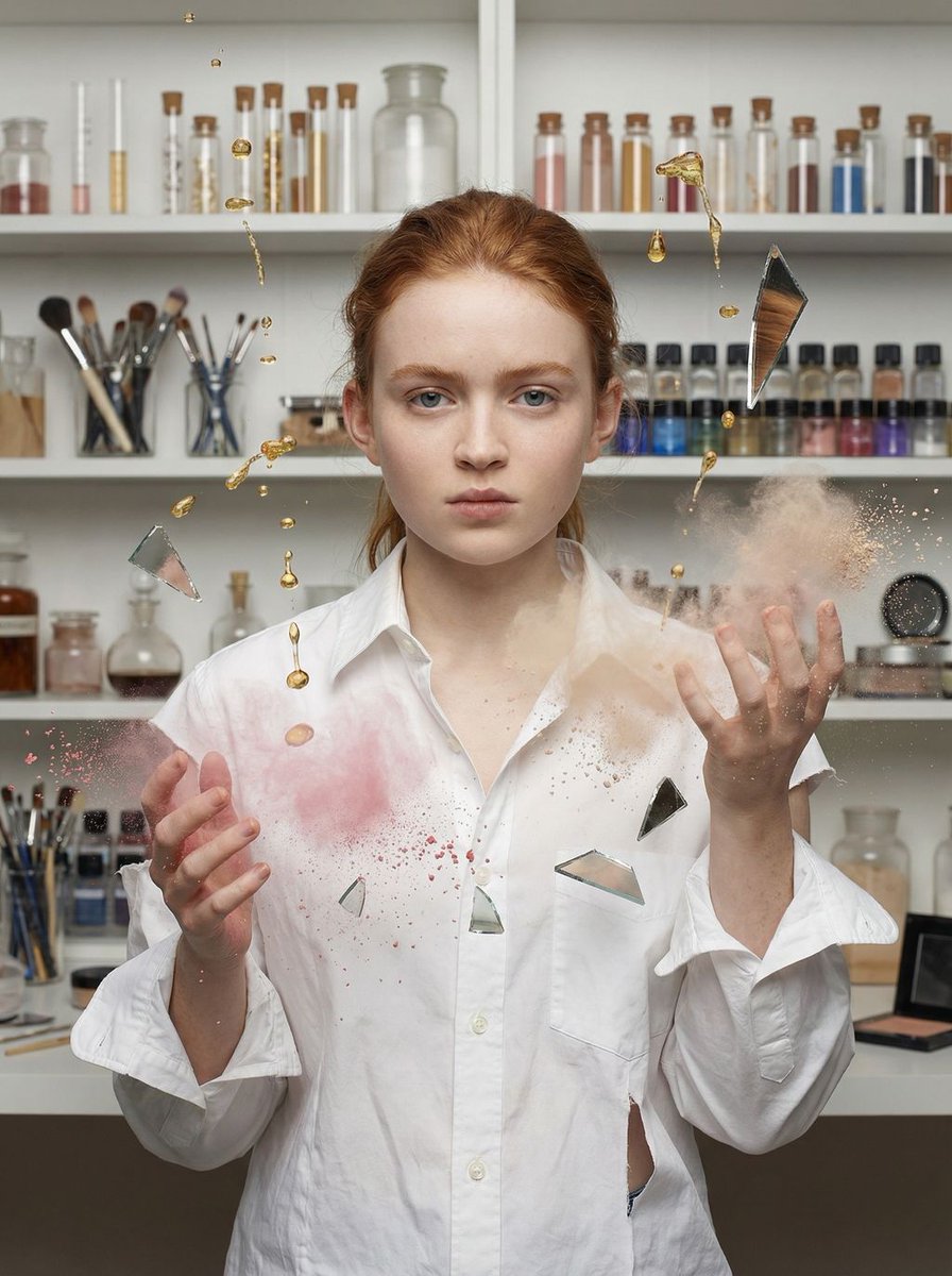 Surreal Cosmetic Alchemist Portrait Prompt — example 2