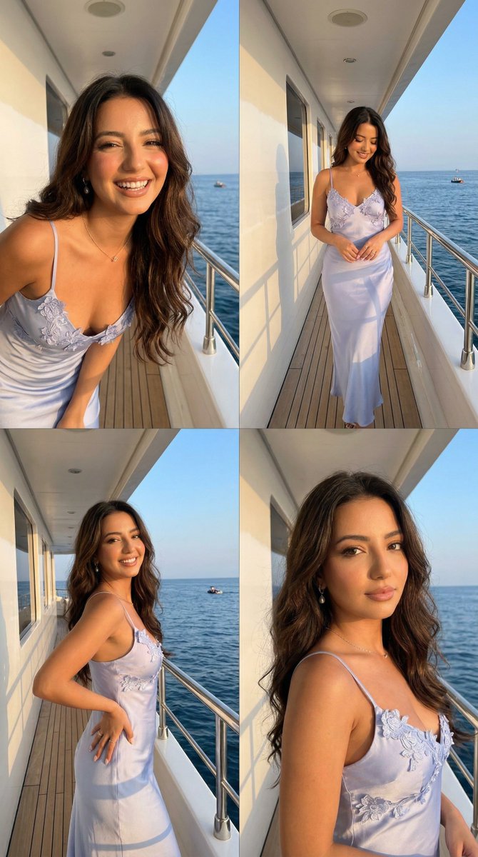 Golden Hour Yacht Candid Contact Sheet Prompt — example 1
