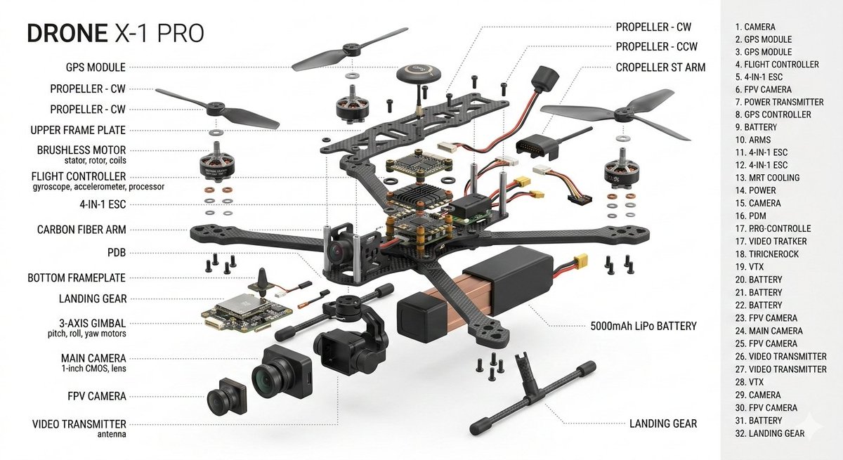 Exploded View Product Design Diagram Prompt — example 2
