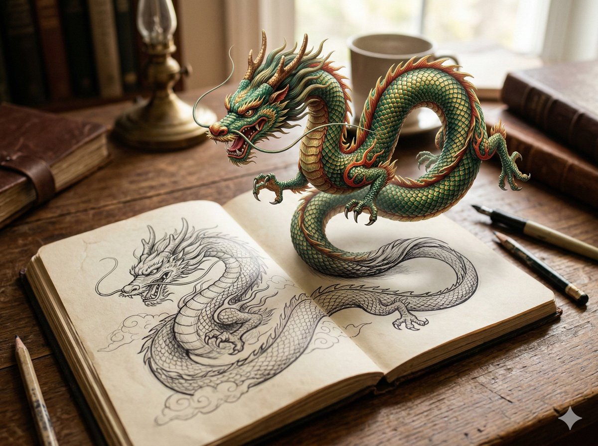 Nano Banana 2 Eastern Dragon Prompt — example 1