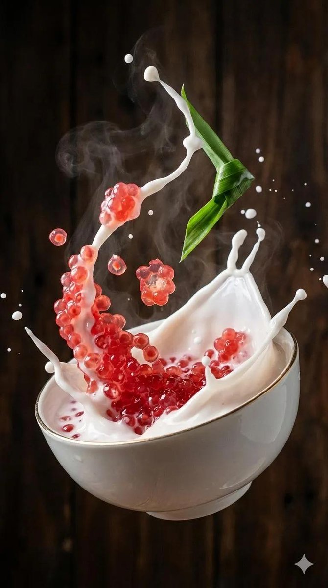Ultra-Realistic Food Photography of Dessert Splash — example 1