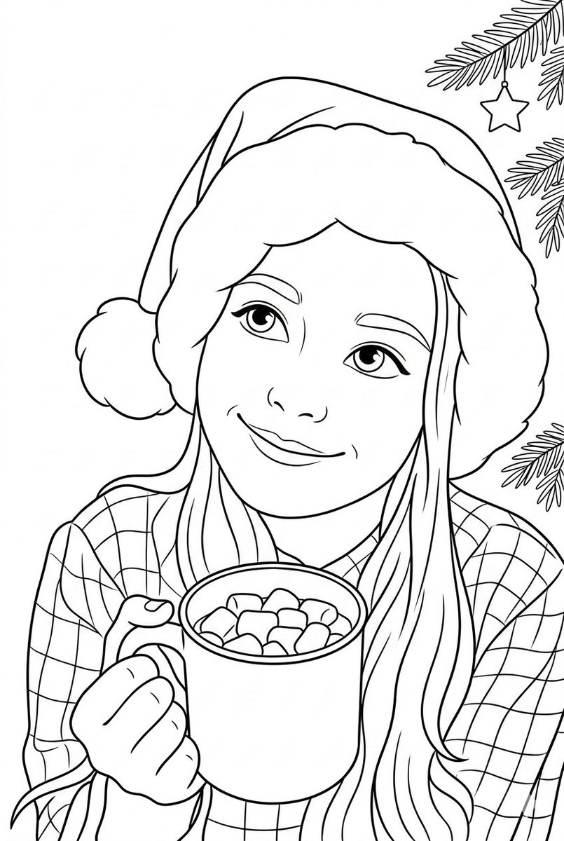 Convert Photo to Black and White Coloring Page — example 1
