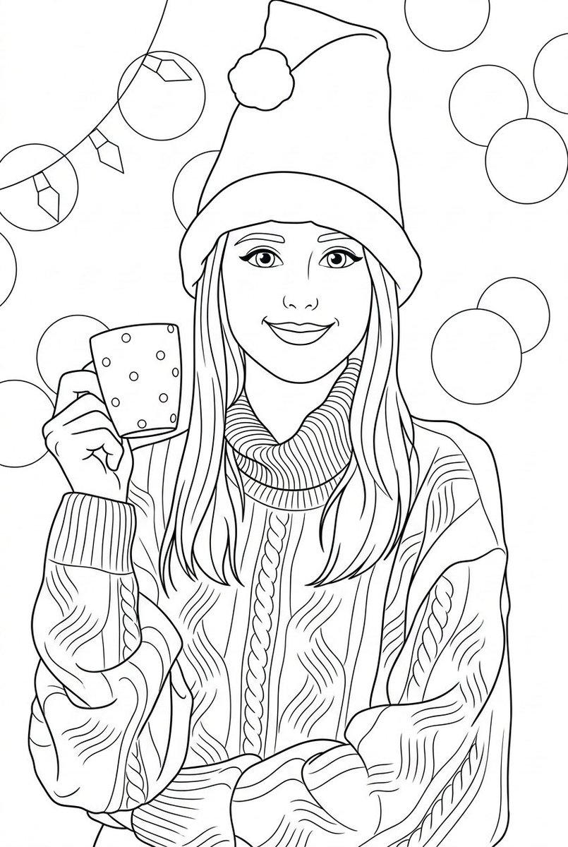 Convert Photo to Black and White Coloring Page — example 2