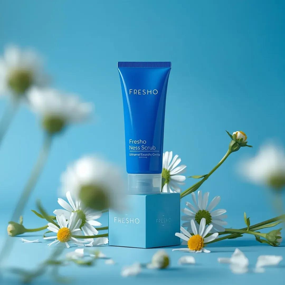 Ultra-Realistic Skincare Product Photography Prompt (Cobalt Blue) — example 2