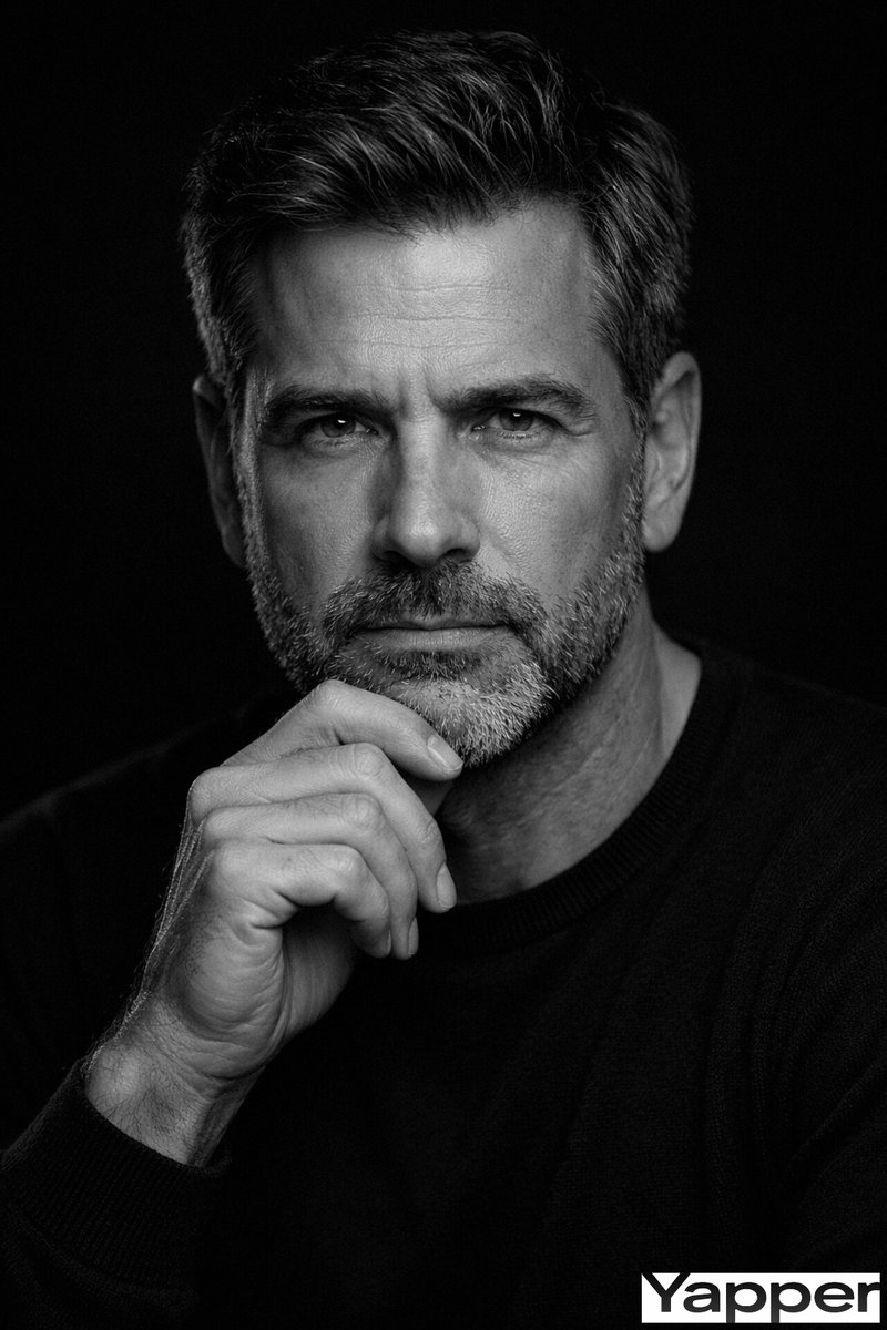 Fine-Art Cinematic Monochrome Studio Portrait Prompt (Reference Match) — example 1