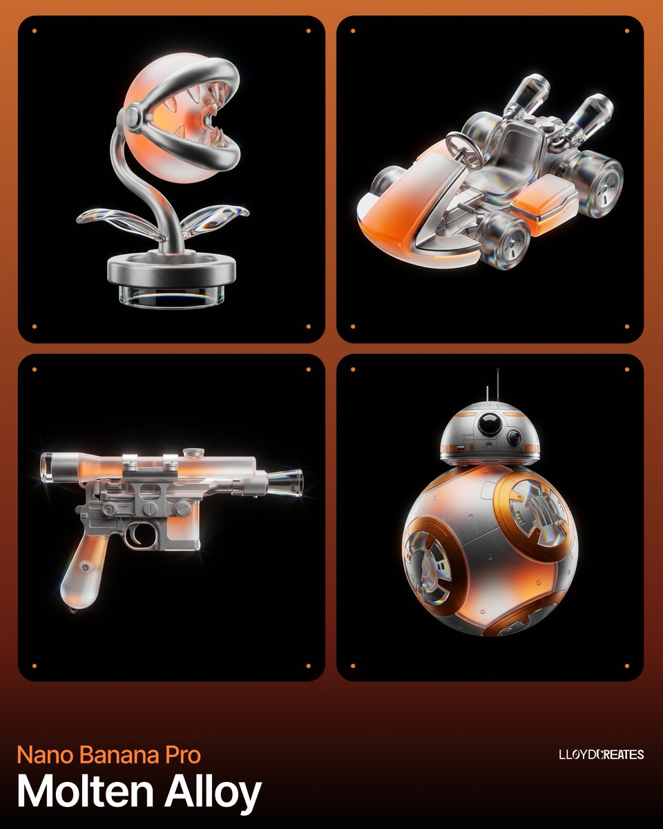 Molten Alloy Product Photography Prompt (JSON) — example 1