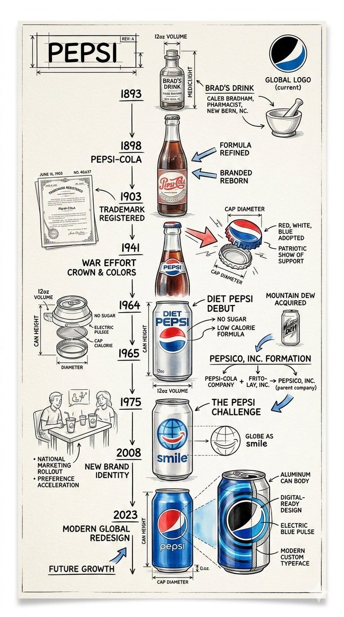 Vintage Blueprint Timeline Infographic Poster Prompt — example 1