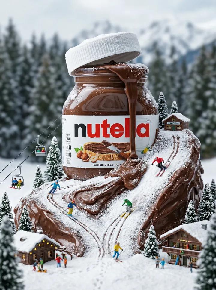 Nutella Miniature Winter World Video Prompt (JSON) — example 1