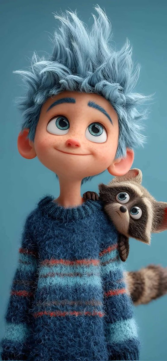 Pixar-Style 3D Animated Child Portrait with Animal