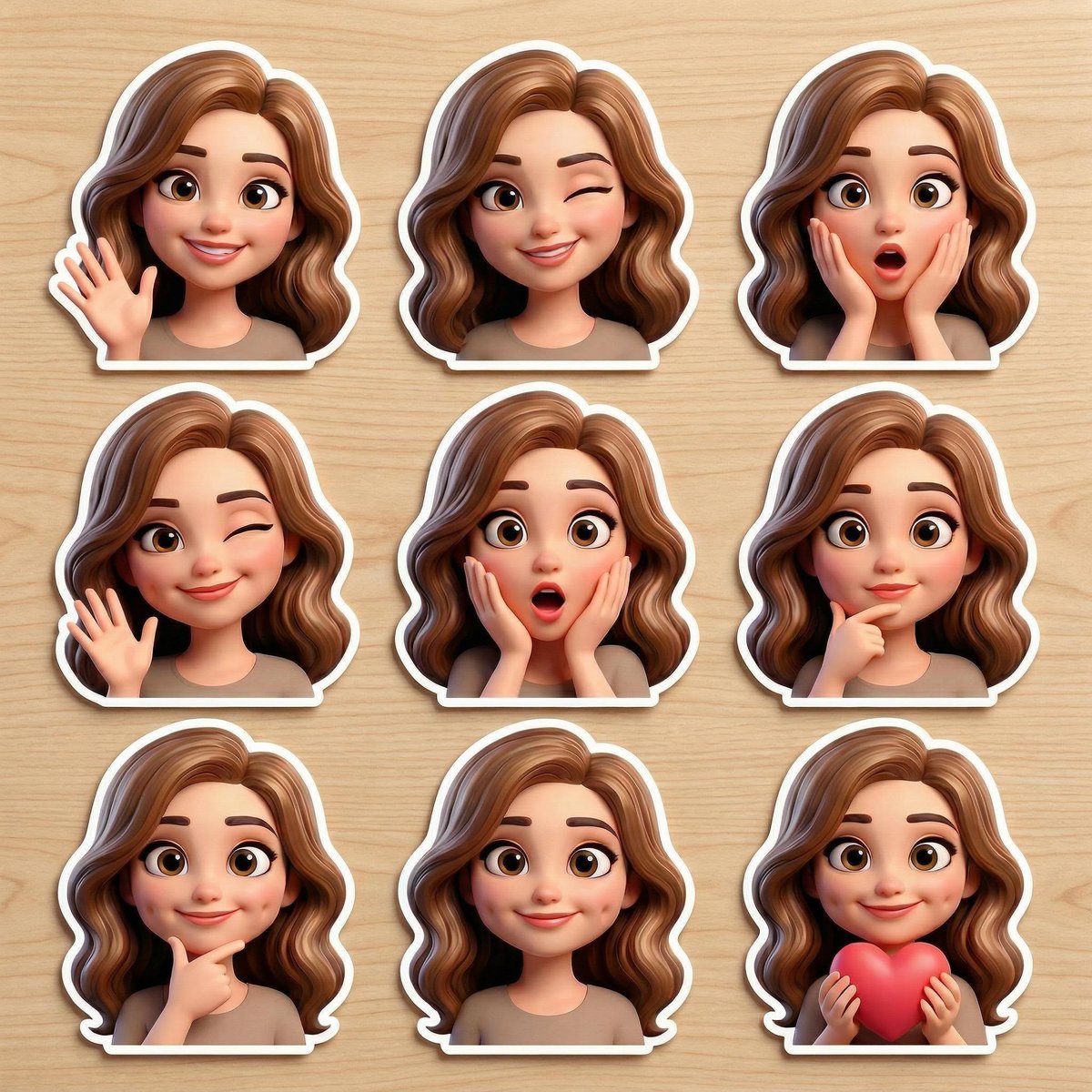 Pixar-Style Avatar Stickers with Identity Lock — example 1