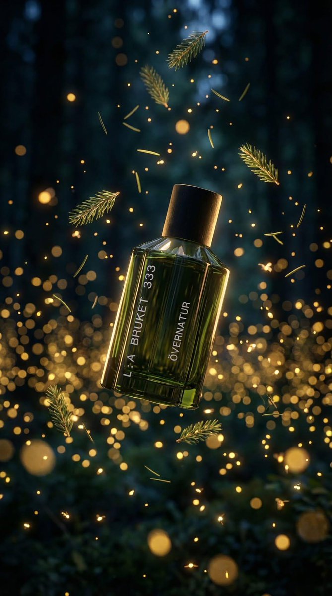 Luxury Perfume Bottle in Mystical Forest Product Shot — example 2