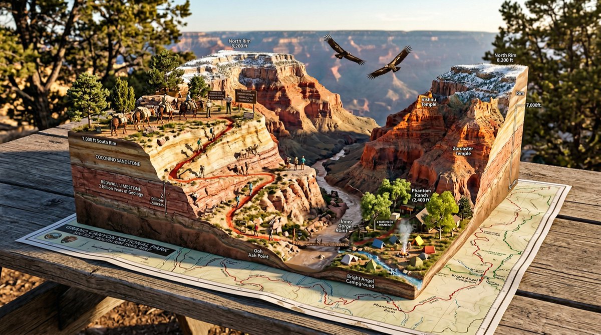 National Park Trail Map Miniature Ecosystem Diorama — example 2