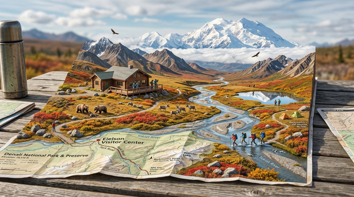National Park Trail Map Miniature Ecosystem Diorama — example 3