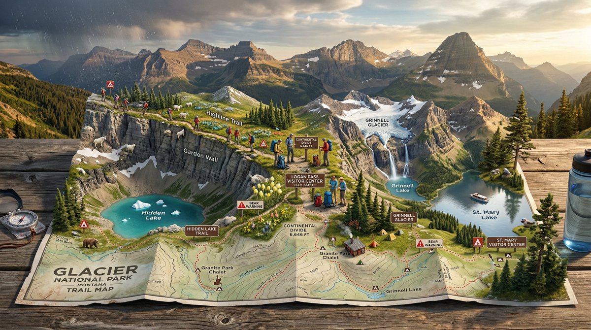 National Park Trail Map Miniature Ecosystem Diorama — example 4