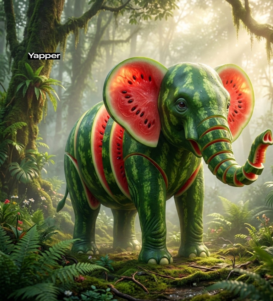 Whimsical Watermelon Elephant — example 3