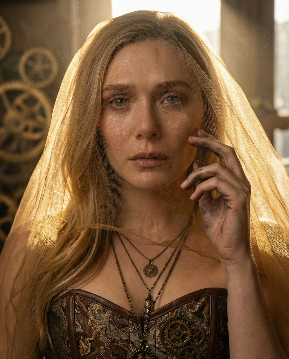 Elizabeth Olsen: Golden Sorrow of Time Editorial Portrait — example 2