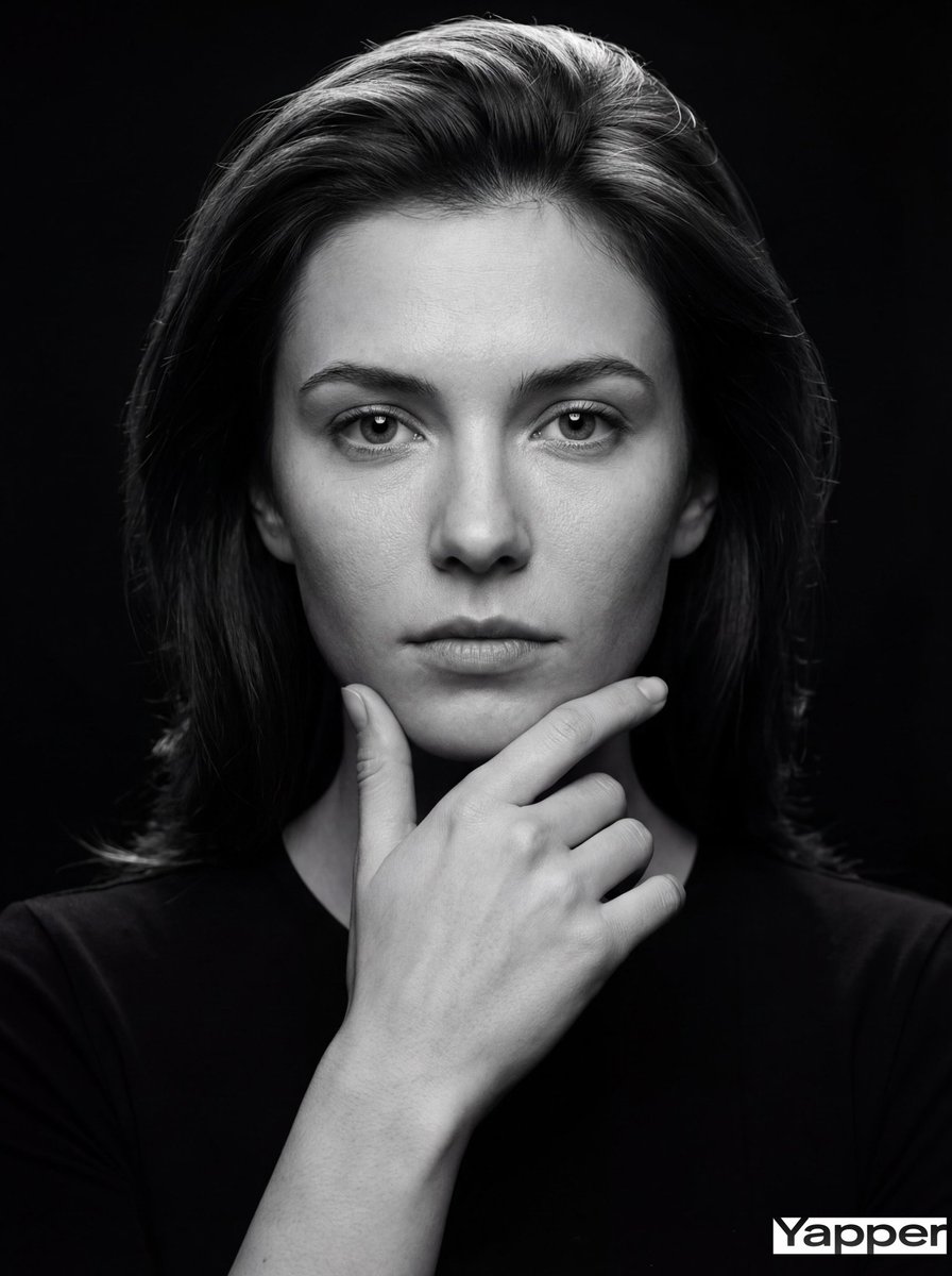 Fine-Art Cinematic Monochrome Portrait (Thinker Pose) — example 1