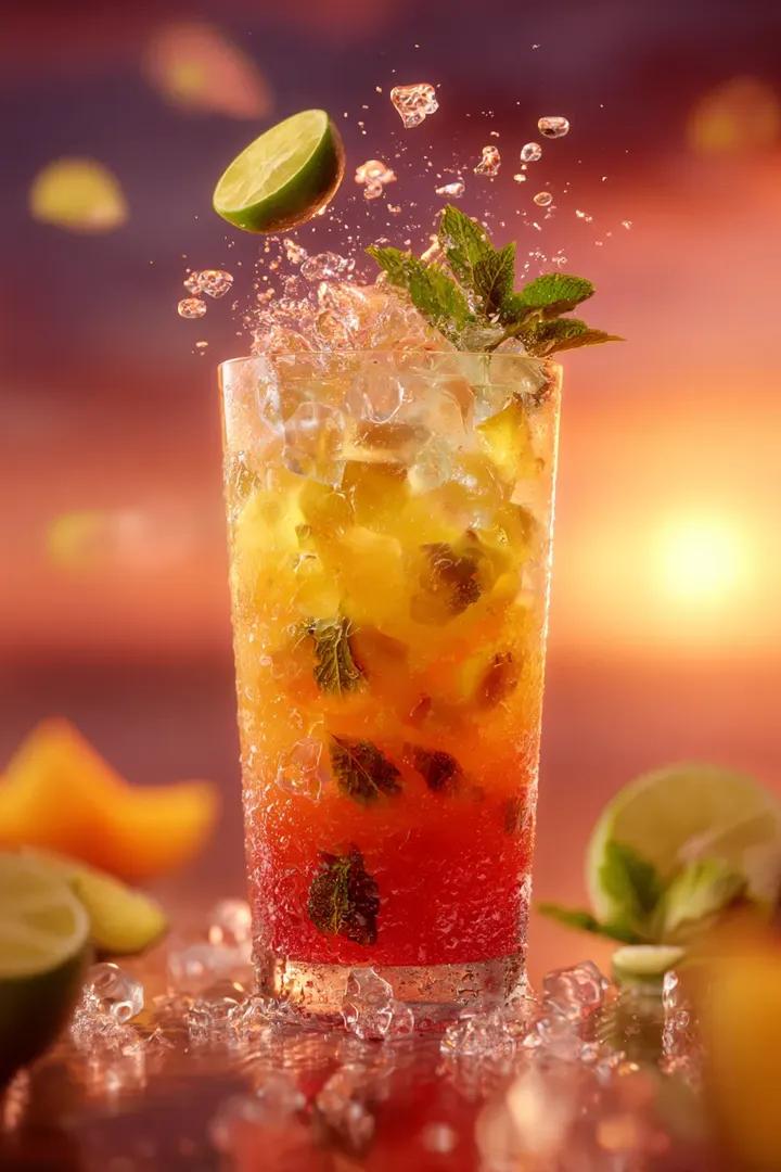 Orange Juice Slow Motion Product Shot — example 1