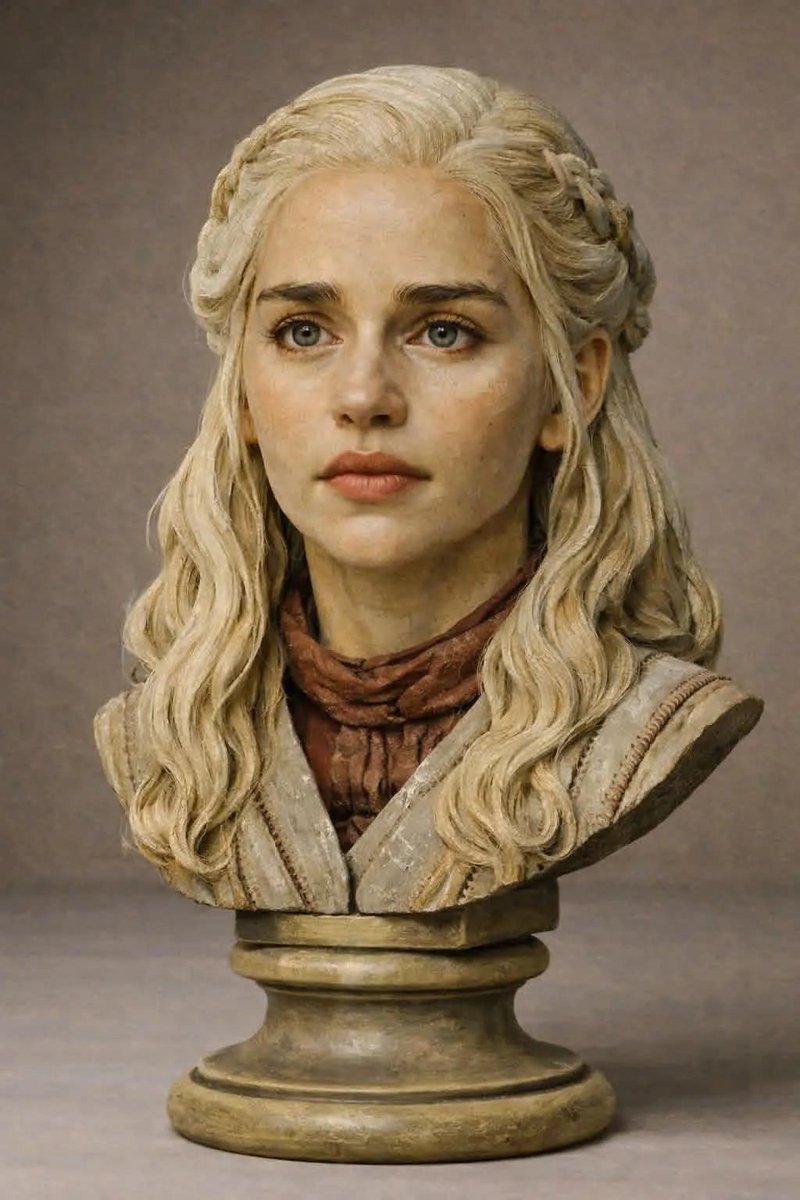 Polychrome Carved Wooden Sculpture Portrait — example 3