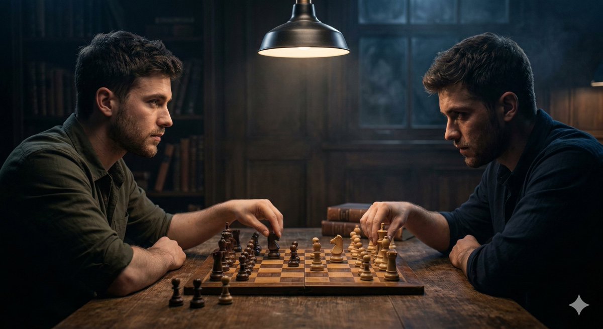 Ultra-realistic Cinematic Scene of Internal Conflict