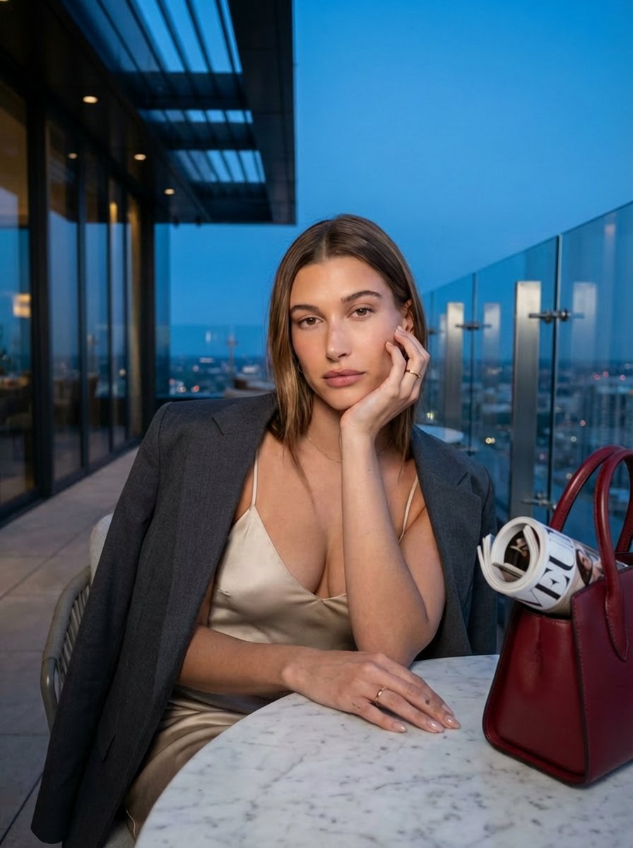 Blue Hour Rooftop Portrait — example 2